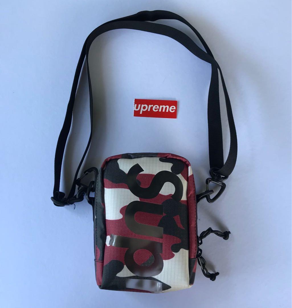 SUPREME NECK POUCH RED CAMO SS21, Men's Fashion, Bags, Sling Bags