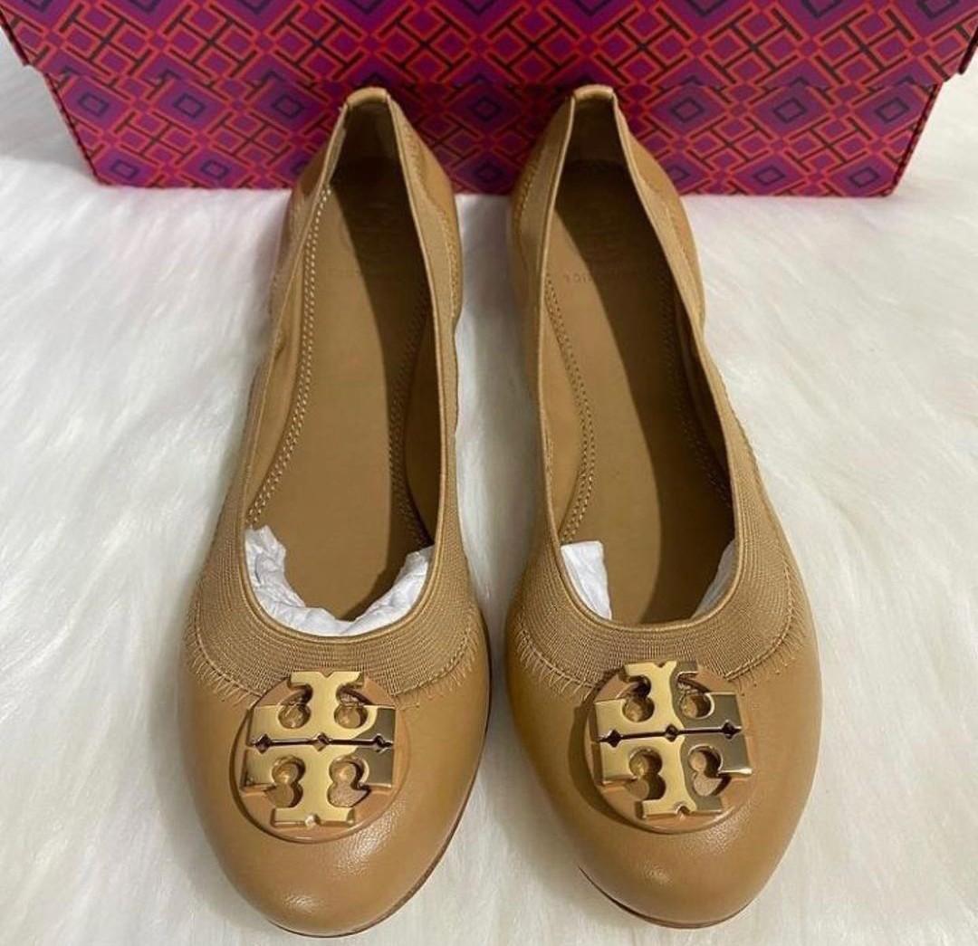 Claire elastic ballet flats tory burch sales