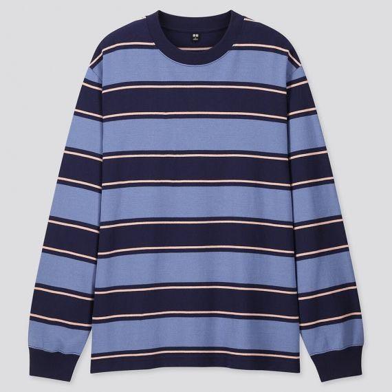 UNIQLO MEN STRIPED LONG SLEEVE T SHIRT 