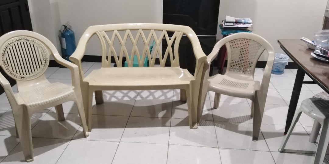 Uratex monoblock plastic sofa and chair Furniture Home Living
