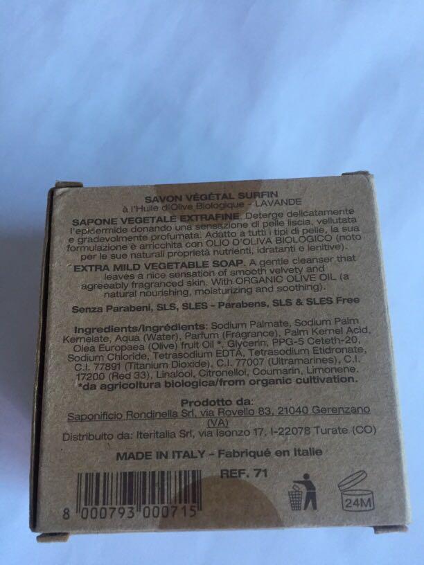 vegetal Soap Lavender made in Italy (Category: Bath) located in Pasay City. Submitted by redgiftshop (Listing ID 1090324207, Image 3). Description: directly bought in US 300g / 10.5 oz made in USA product code: CL.