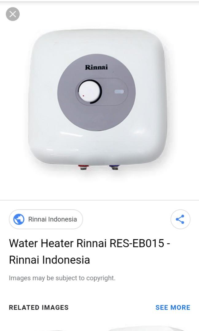 Water heater listrik - rinnai 15 L, Elektronik, Lainnya di Carousell