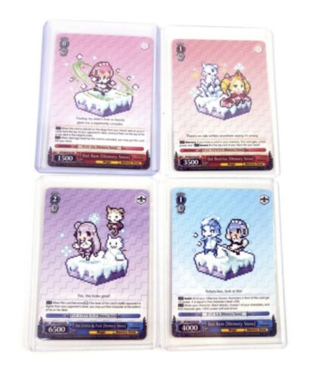 Weiss Schwarz Re Zero Memory Snow Promo Card Set Bundle Dot Rem Ram Emilia  Beatrice TCG