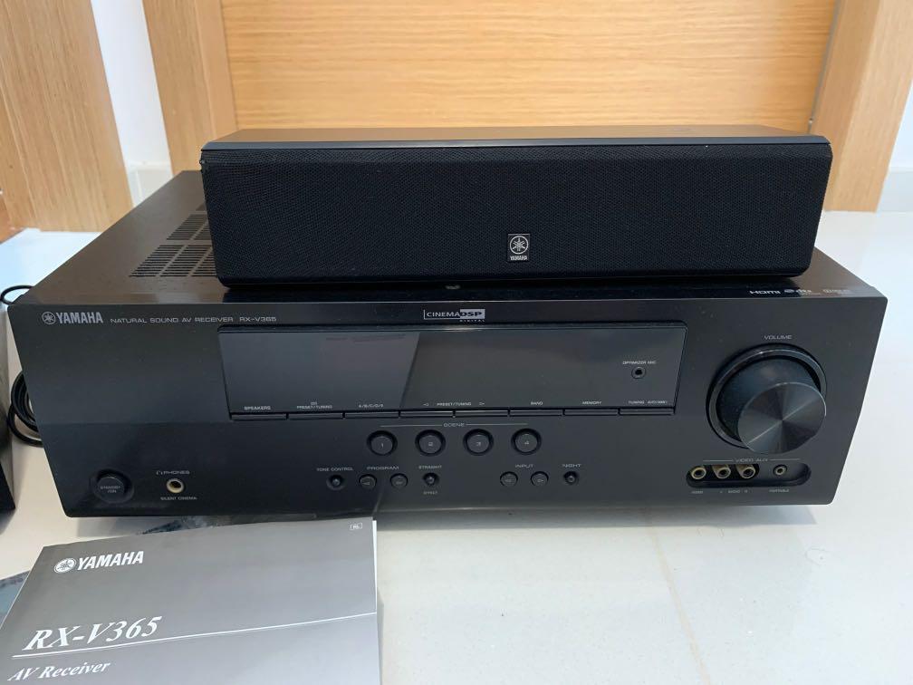 Yamaha Rxv365 receiver + subwoofer 5.1, Audio, Soundbars, Speakers