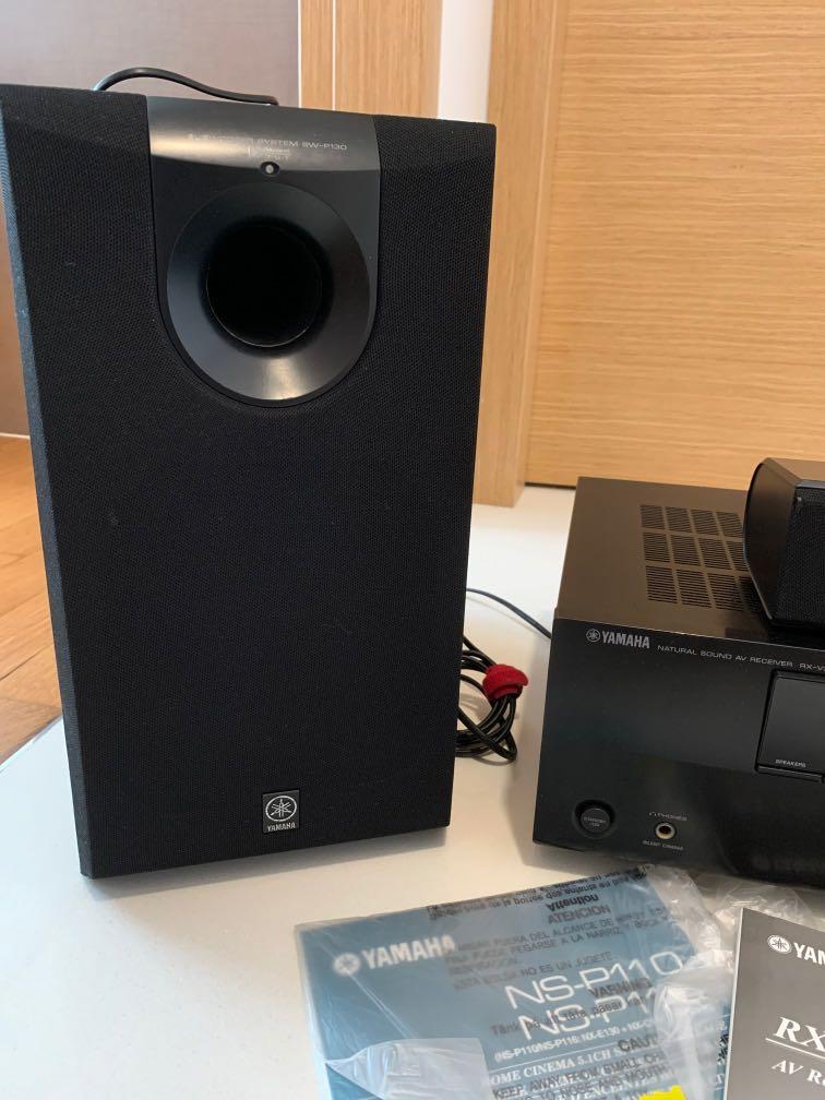 Yamaha Rxv365 receiver + subwoofer 5.1, Audio, Soundbars, Speakers