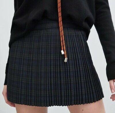 zara black pleated skort