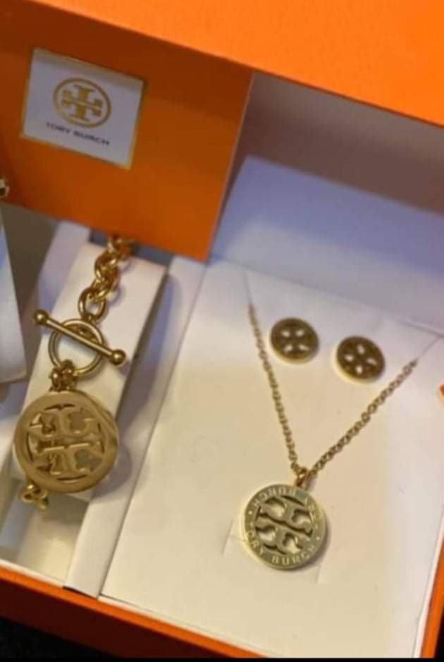 Tory burch earrings top and necklace set