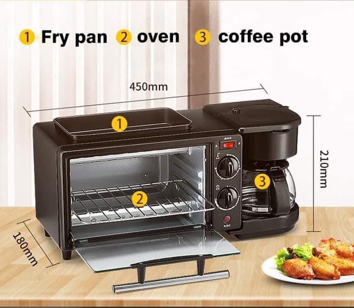 3 IN 1 OVEN, GRILLER AND COFFEE MAKER MULTI-FUNCTIONING TOASTER (Category: Bakeware) located in Quezon City. Submitted by ichealann (Listing ID 1090454431, Image 3). Description: 🔝3 IN 1 OVEN, GRILLER AND COFFEE MAKER MULTI-FUNCTIONING TOASTER 🔷🔹The toaster oven has a 30-minute timer with a glass door and can fit up to 4 slices of 🥖bread, a 7-inch 🍕pizza and can be used to make 🍪cookies and other delicious meals.😋😋 ☕🍵 COFFEE MAKER: 🔷🔹T