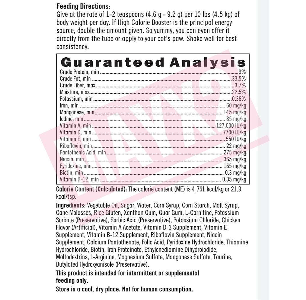Gnc ultra mega high calorie outlet booster for cats