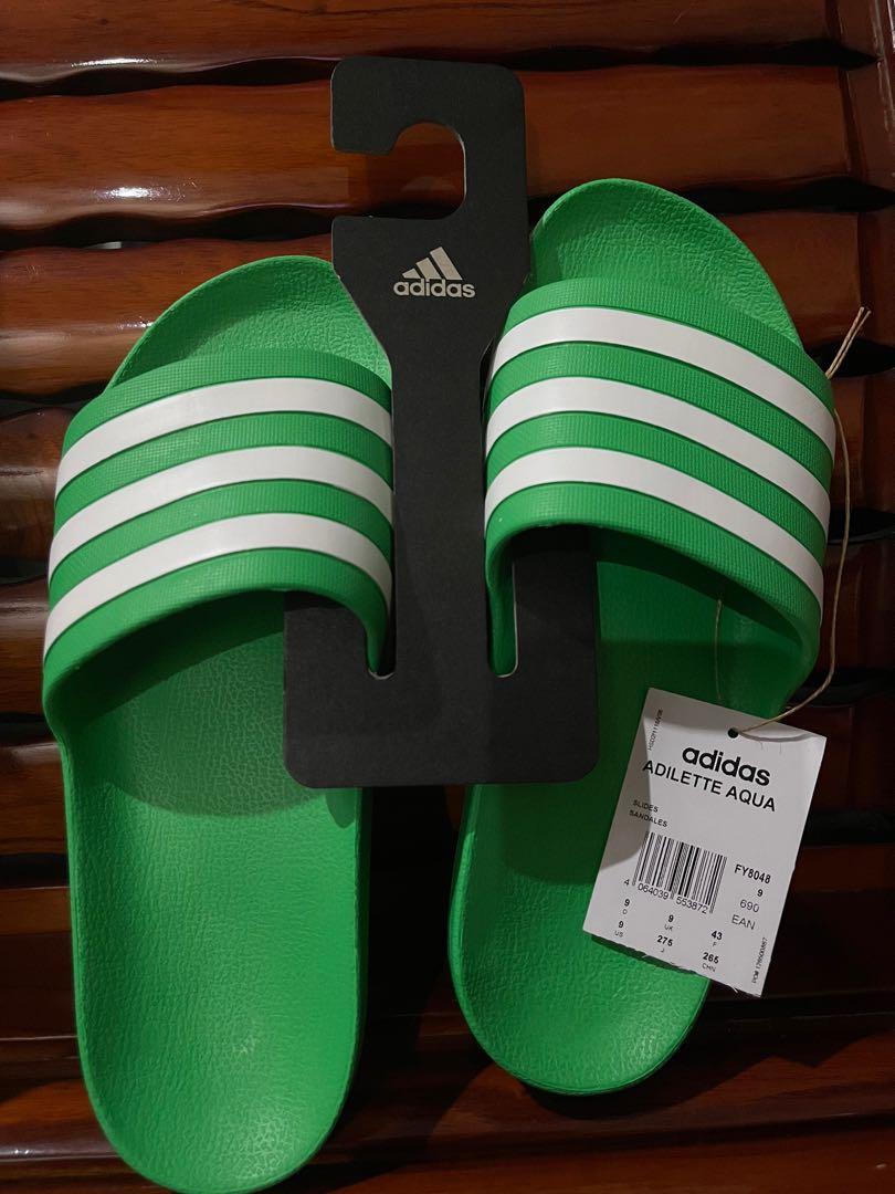 Adidas Adilette Aqua Slides Vivid Green Men s Fashion Footwear