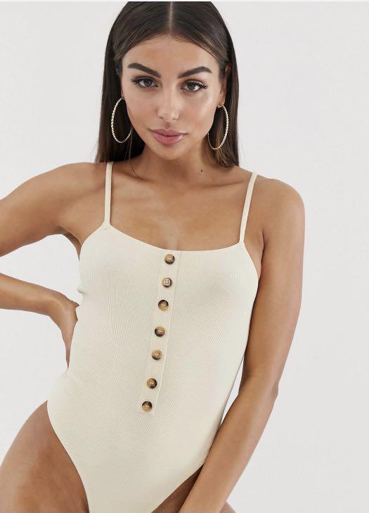 Cream bodysuit womens clearance