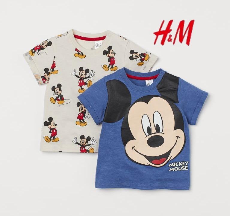 Authentic H M 2 pack printed T shirts Disney Babies Kids