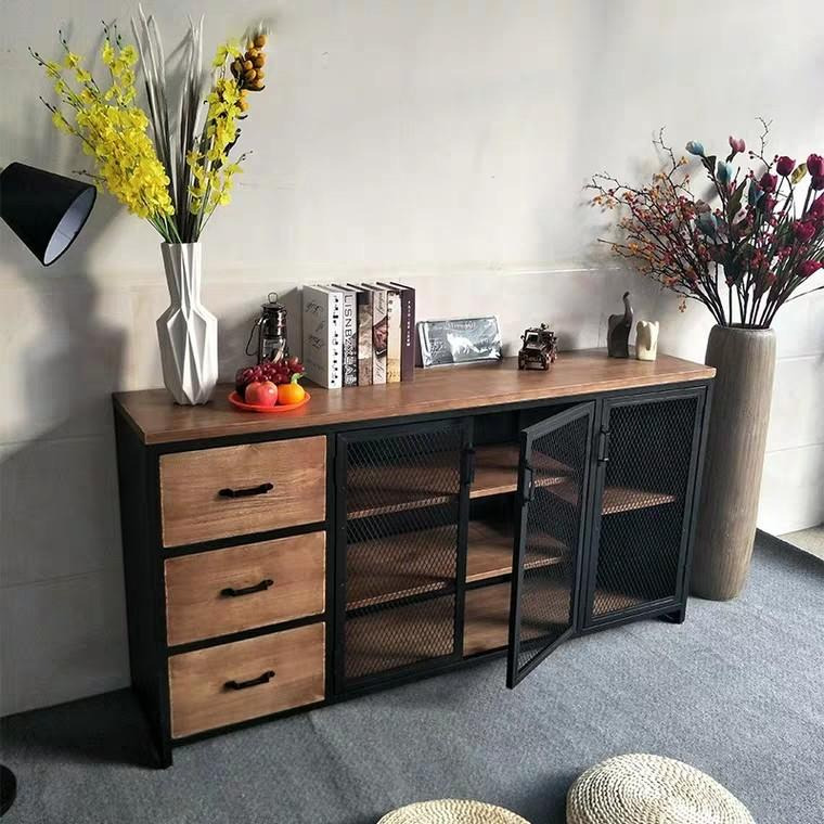 Bailey Modern Industrial Metal Sideboard Buffet Buy Online or