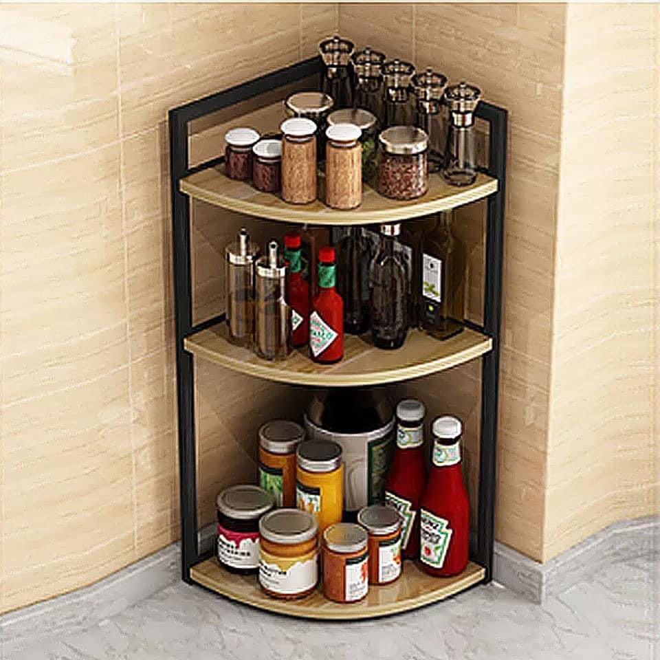 Bathroom Rack Kitchen Corner Shelf Spice Condiments Rack ...