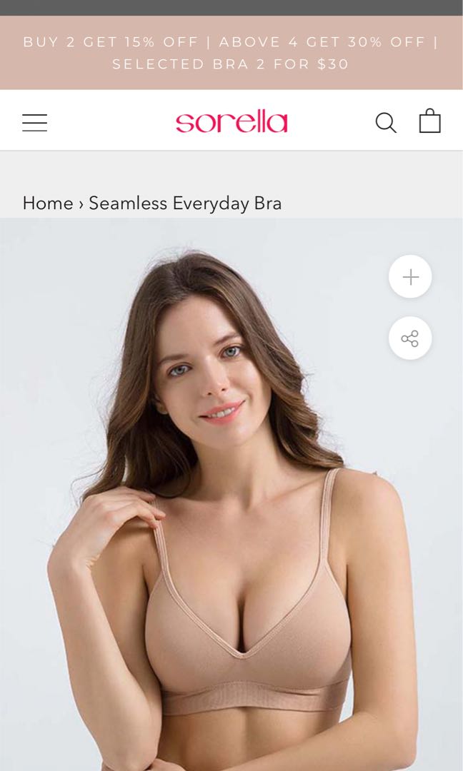 BN Sorella Seamless Everyday non-wire bra, Women's Fashion, New