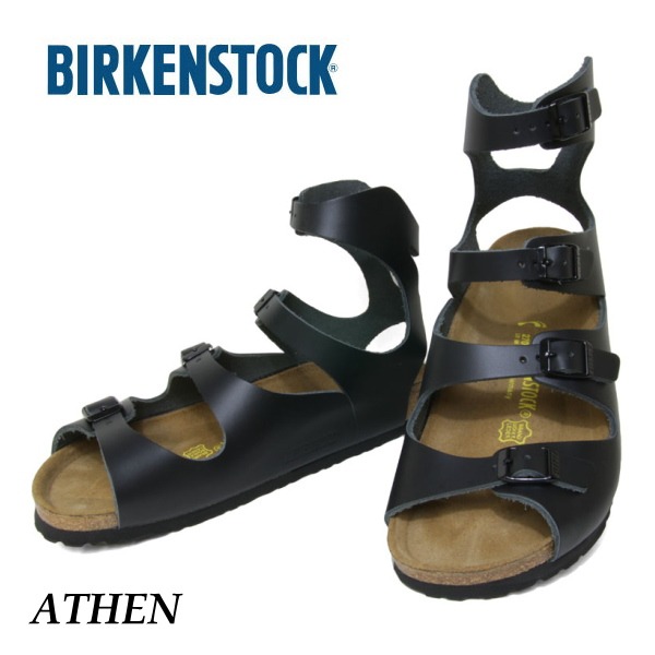 美品    BIRKENSTOCK ATHEN 37 BLACK 22.5cm