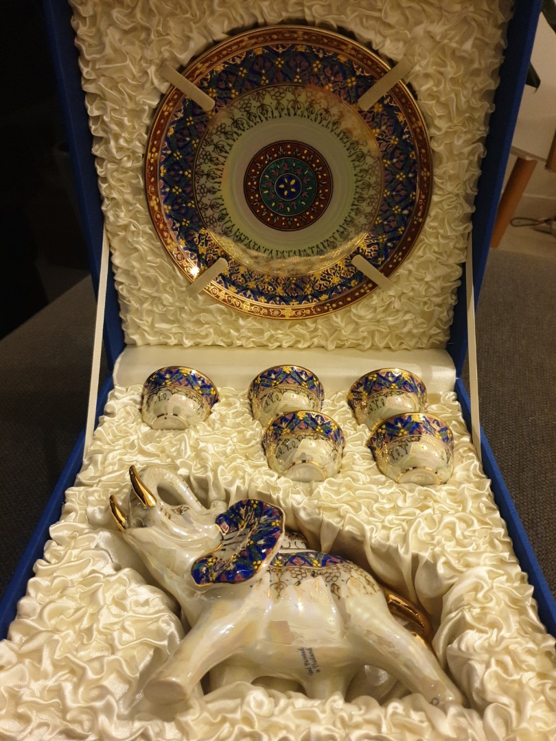 Brand new Thai elephant tea set, Furniture & Home Living, Kitchenware