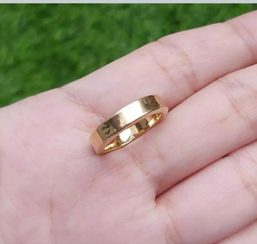 Cartier Inspired Ring 18k Gold Size 4 Women s Fashion Jewelry