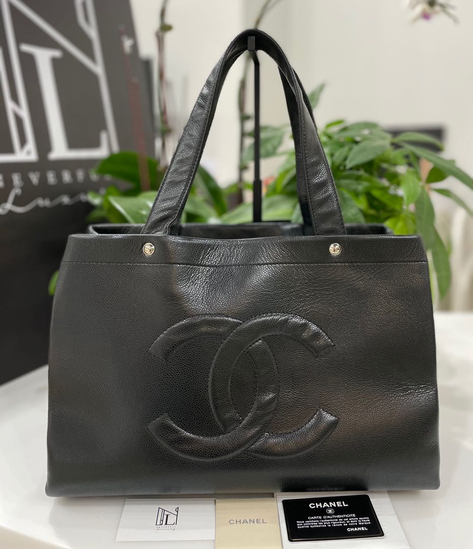 Chanel Coco Mark Tote Caviar Black Bag, Luxury, Bags & Wallets on Carousell