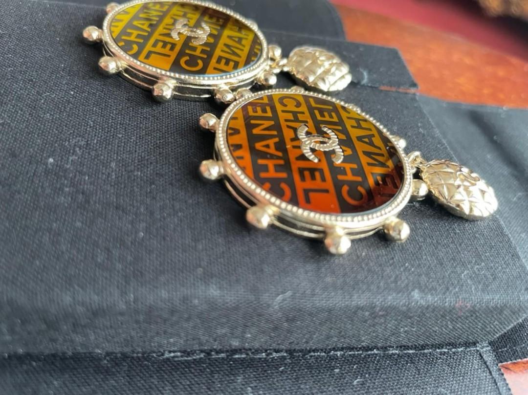 Chanel La Pausa authentic maxi earrings