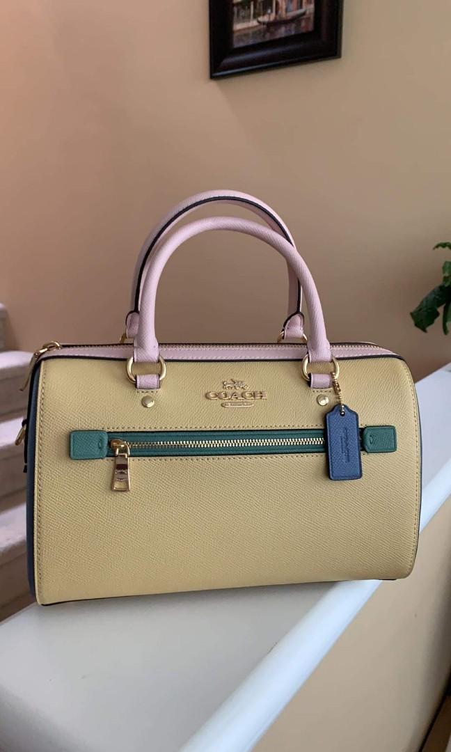 coach rowan satchel colorblock