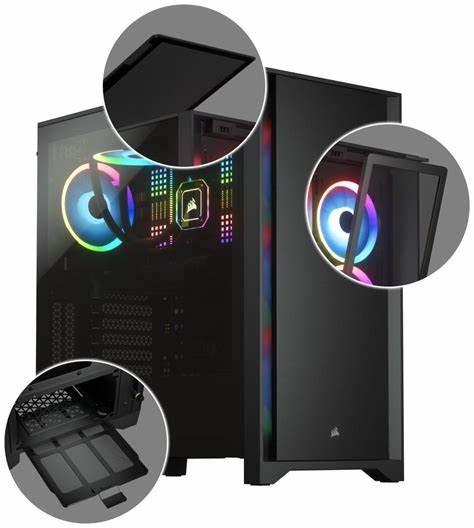 4000D AIRFLOW Tempered Glass Mid-Tower ATX Case — Black