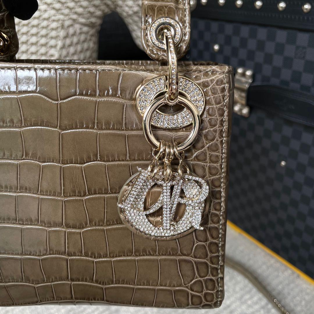 Lady dior cheap mini crocodile