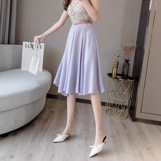 Elastic Waist Umbrella Skirt