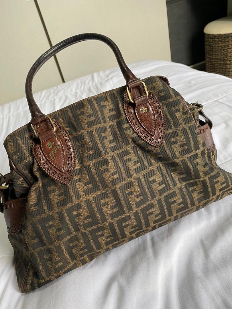 Fendi tobacco zucca tote sales