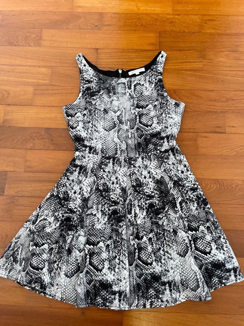 Snake print skater dress hotsell
