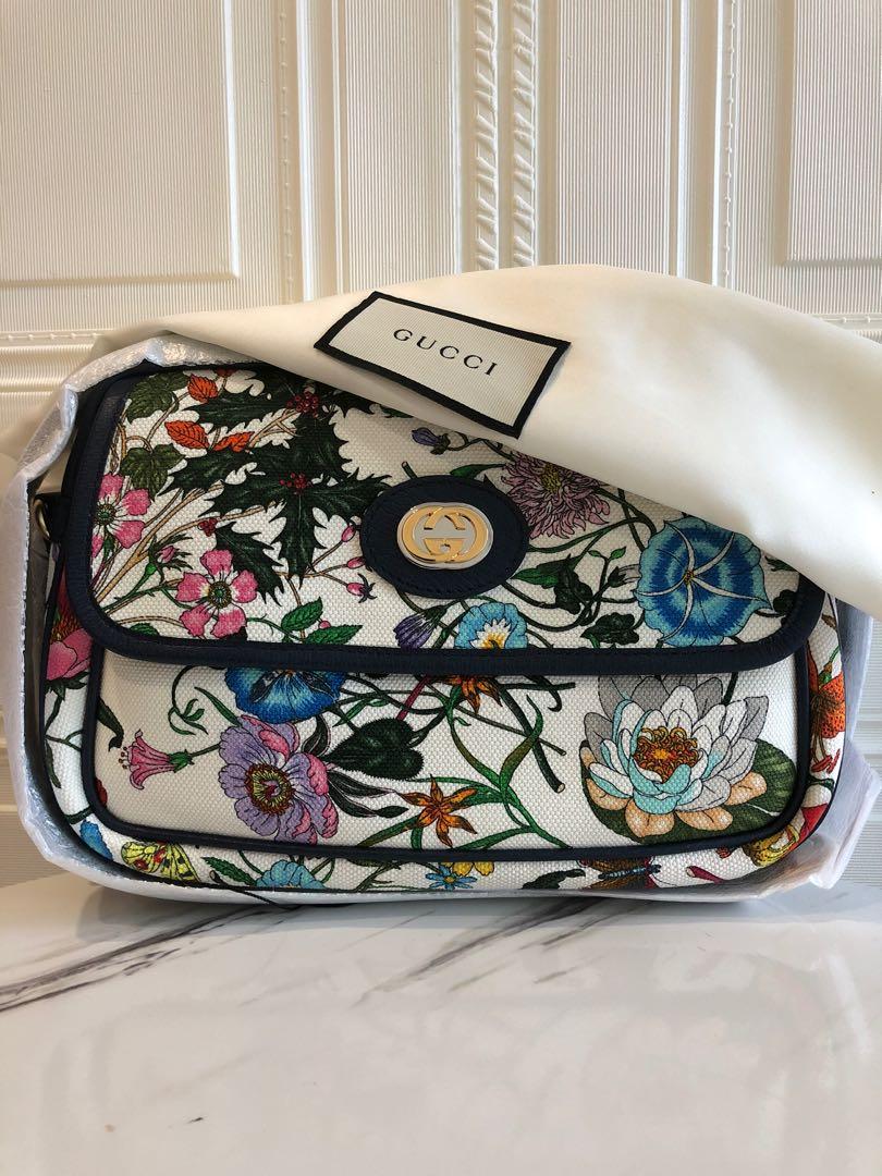 gucci flora small crossbody bolsa