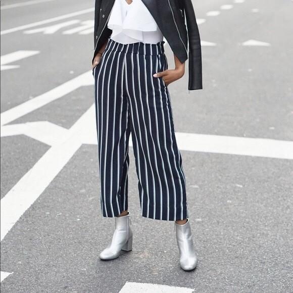 H&m pinstripe cheap trousers