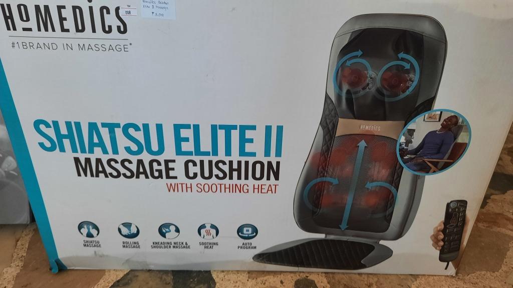 Shiatsu elite ii massage cushion with deals soothing heat