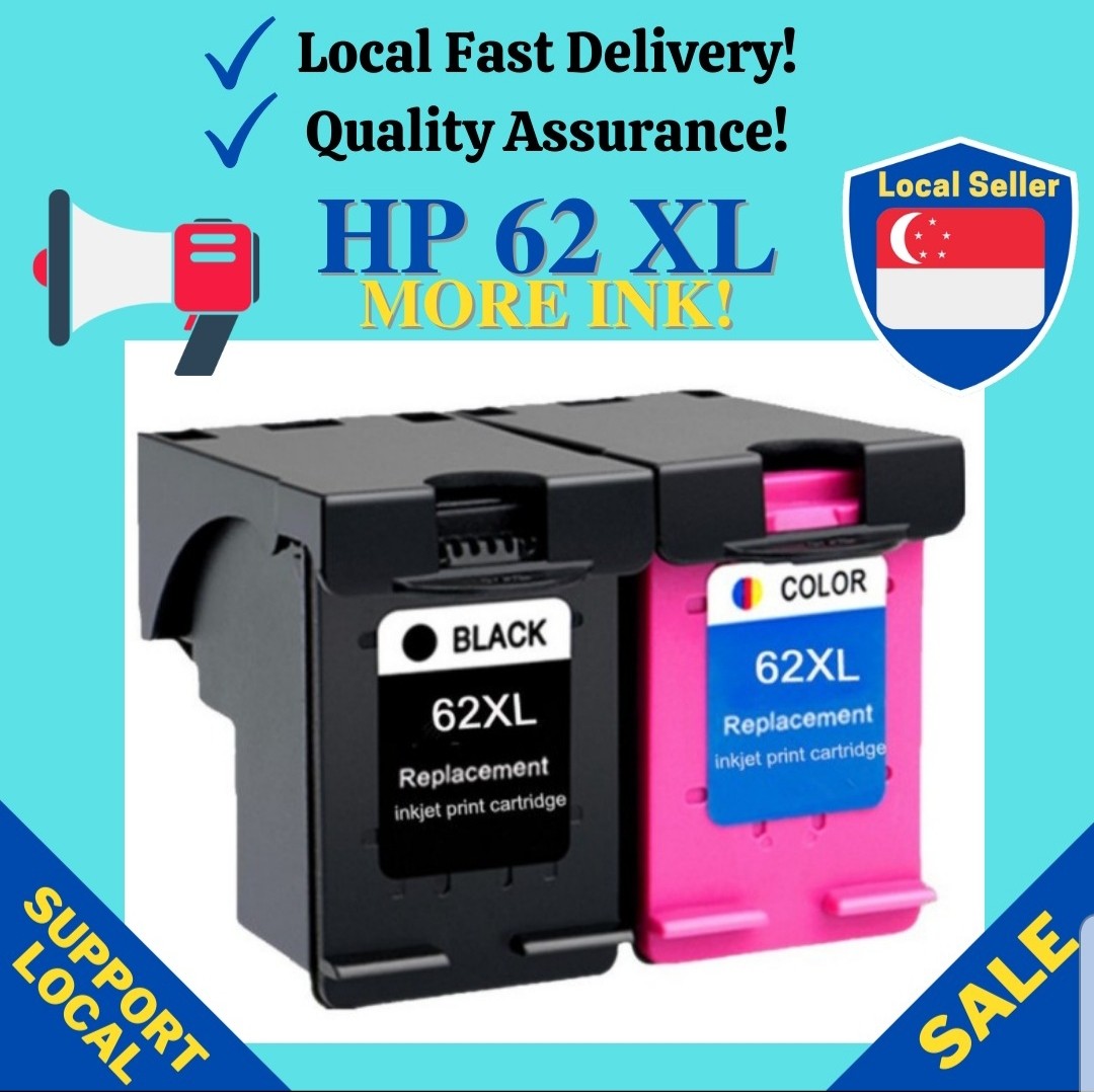 3 Pack Compatible 62XL 62 XL Remanufactured Black Ink Cartridge Replacement for HP Envy 5540 5541 5542 5543 5640 5642 5660 7640 7643 Officejet 5740 5743 5746 5744 8040 Printer Ink Cartridge. 