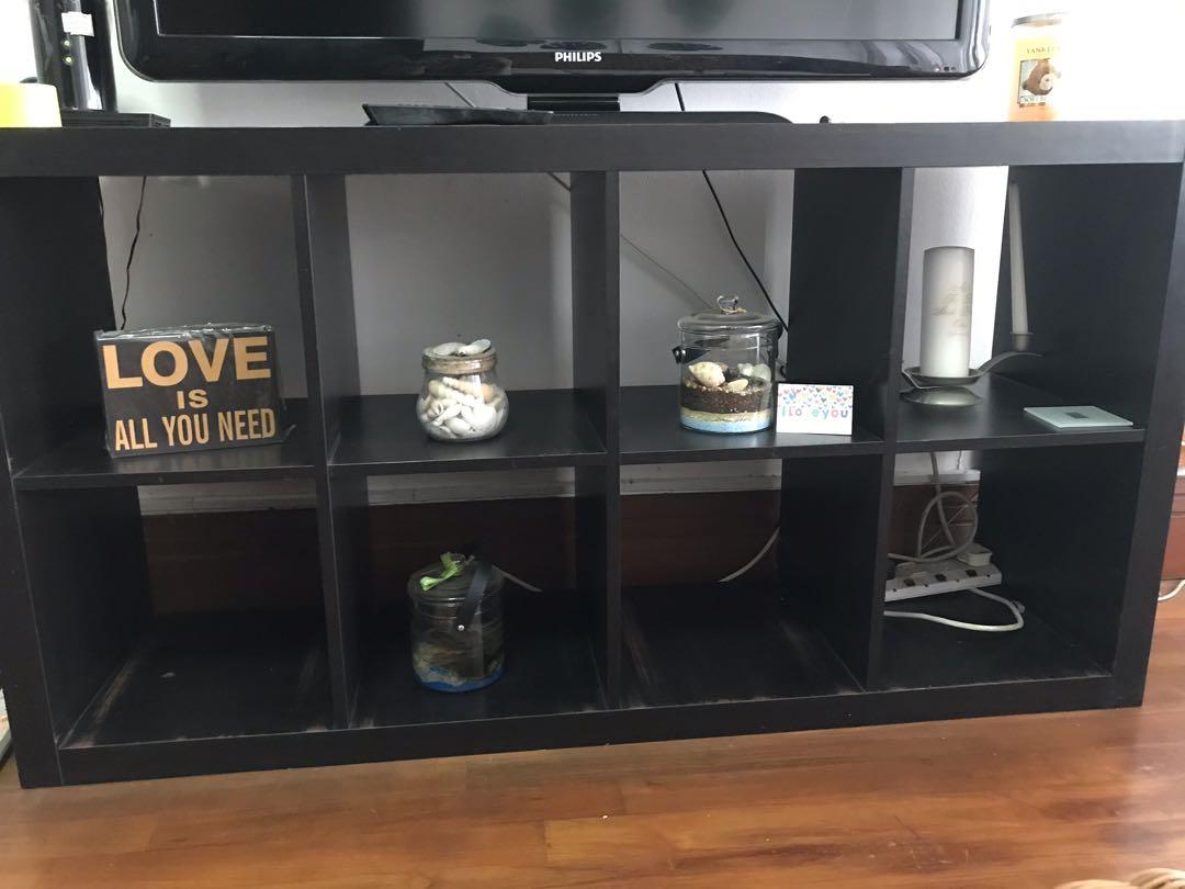 Ikea black TV console, Furniture & Home Living, Furniture, TV Consoles