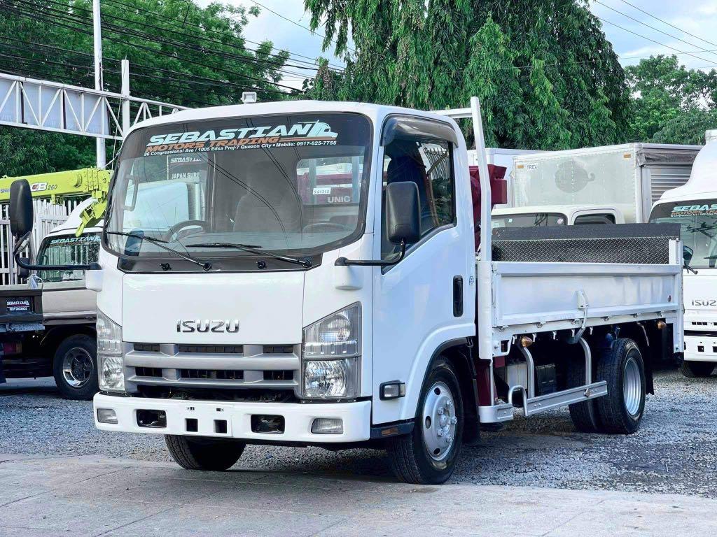 Isuzu Elf Boom Truck Unic 3Section Crane 1.0T NSeries with Power Lifter Molye 2015, Special