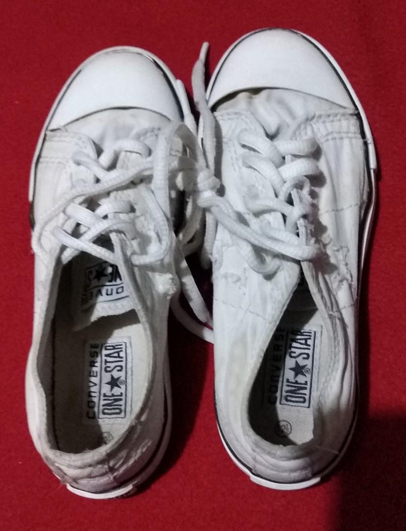 Kids Converse One Star Sneakers White Color Size 12 Women s