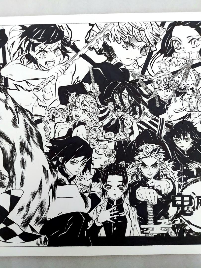 Kimetsu no Yaiba [Demon Slayer] Art Print, Hobbies & Toys, Stationery ...