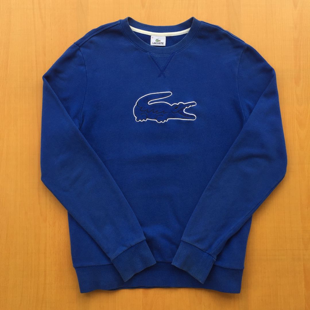 Lacoste big logo sweatshirt deals
