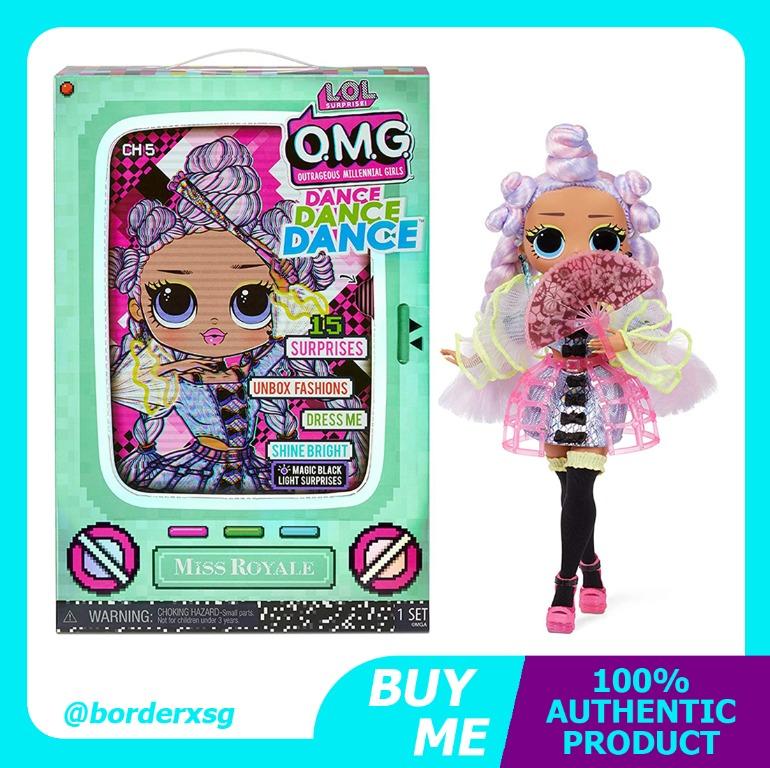Lol Surprise Omg Dance Dance Dance Miss Royale Fashion Doll With 15 Surprises Including Magic Black Light Shoes Hair Brush Doll Stand And Tv Package Great Gift For Girls Ages 4