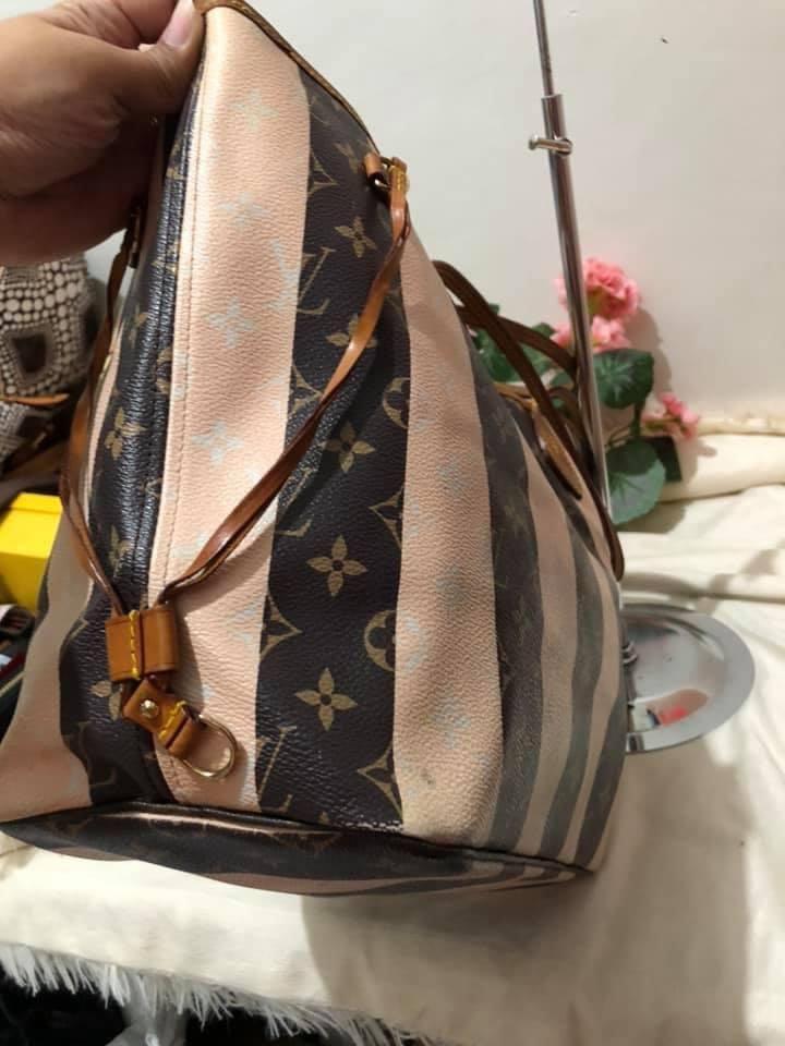 Lv Rayures Neverfull limited 'Rank A-ab ' searchable code, Luxury, Bags &  Wallets on Carousell