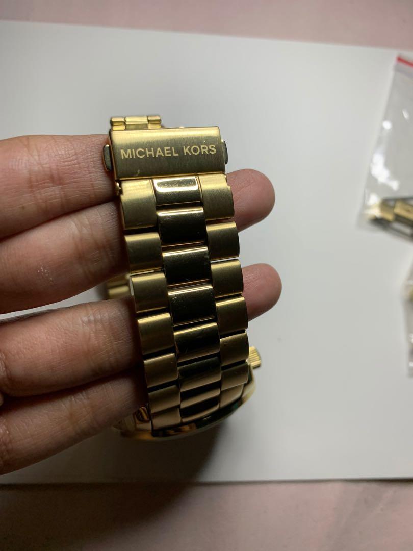 Gold and blue hot sale michael kors watch men's