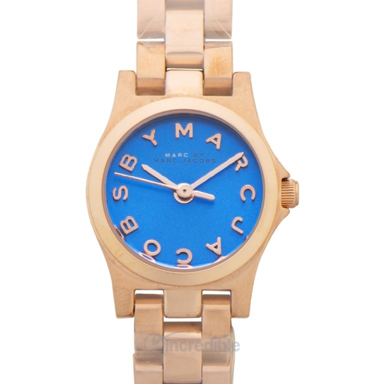 [NEW] Marc By Marc Jacobs Henry Dinky Quartz Blue Dial Rose Gold-Tone ...