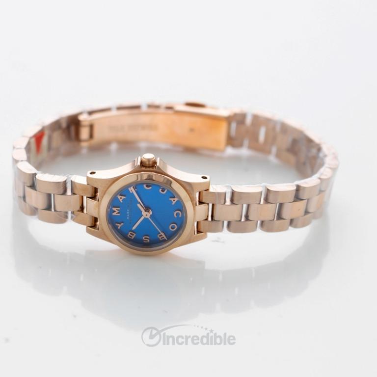 Marc by Marc Jacobs MBM3204 Henry Dinky Blue Dial Stainless Gold Tone Watch Henry Dinky MARC JACOBS MBM3204 HENRY DINKY ROSE GOLD STEEL  main image 4
