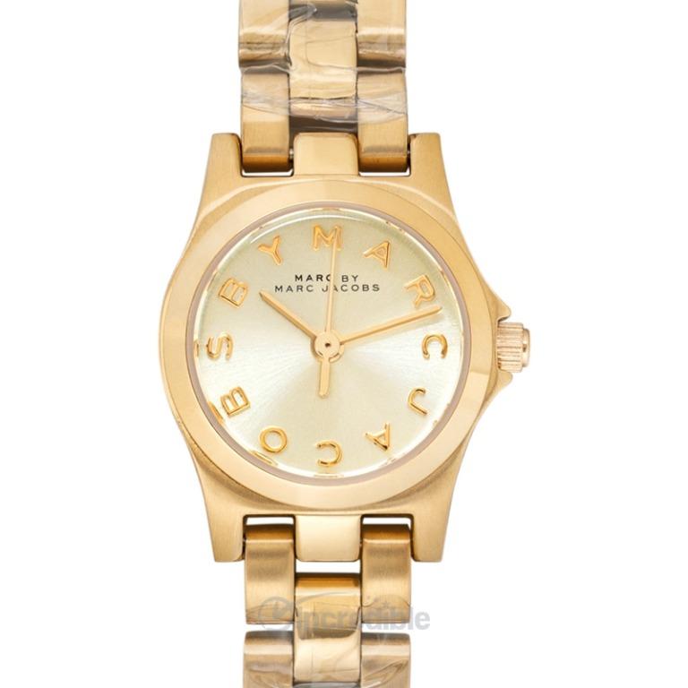 NEW Marc By Marc Jacobs Henry Dinky Champagne Dial Gold tone