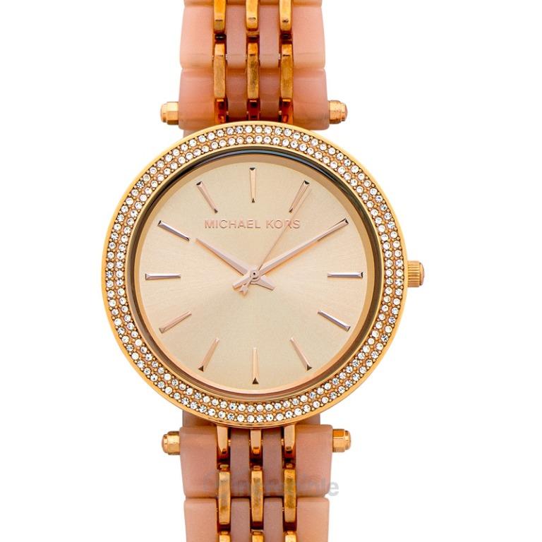 NEW Michael Kors Darci Rose Dial Crystal Ladies Watch MK4327 Luxury Watches on Carousell