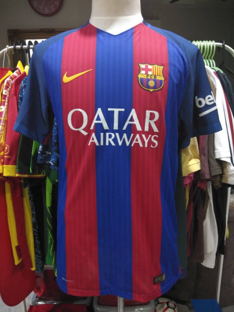Nike Original Barcelona 16 17 Home Player Issue Jersey Men s