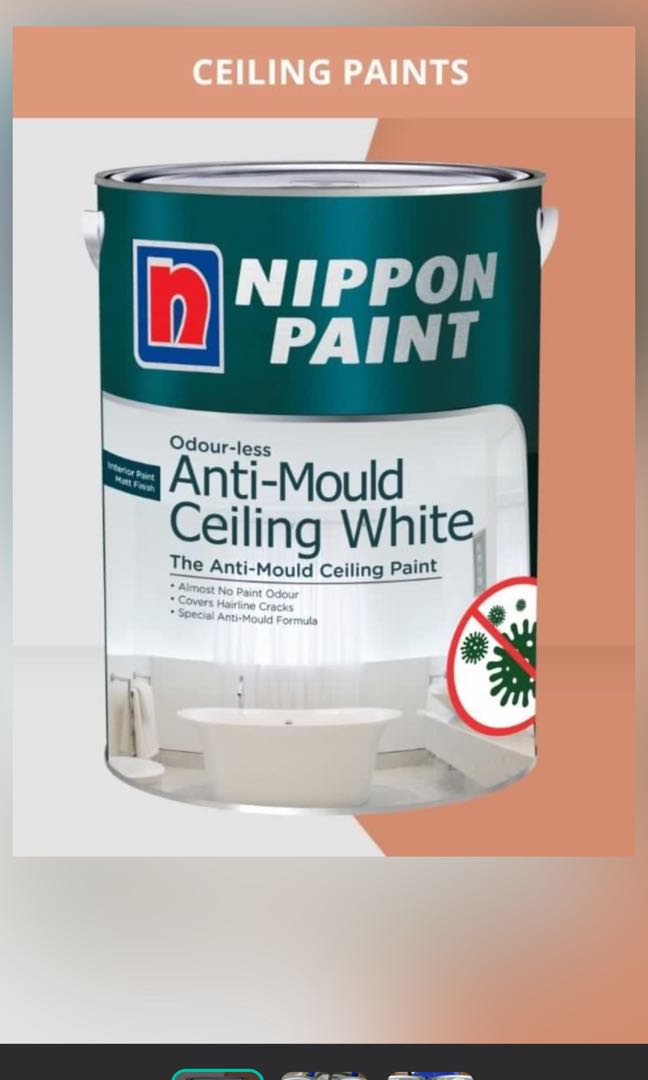 Nippon Paint anti mould ceiling white, TV & Home Appliances, Other Home