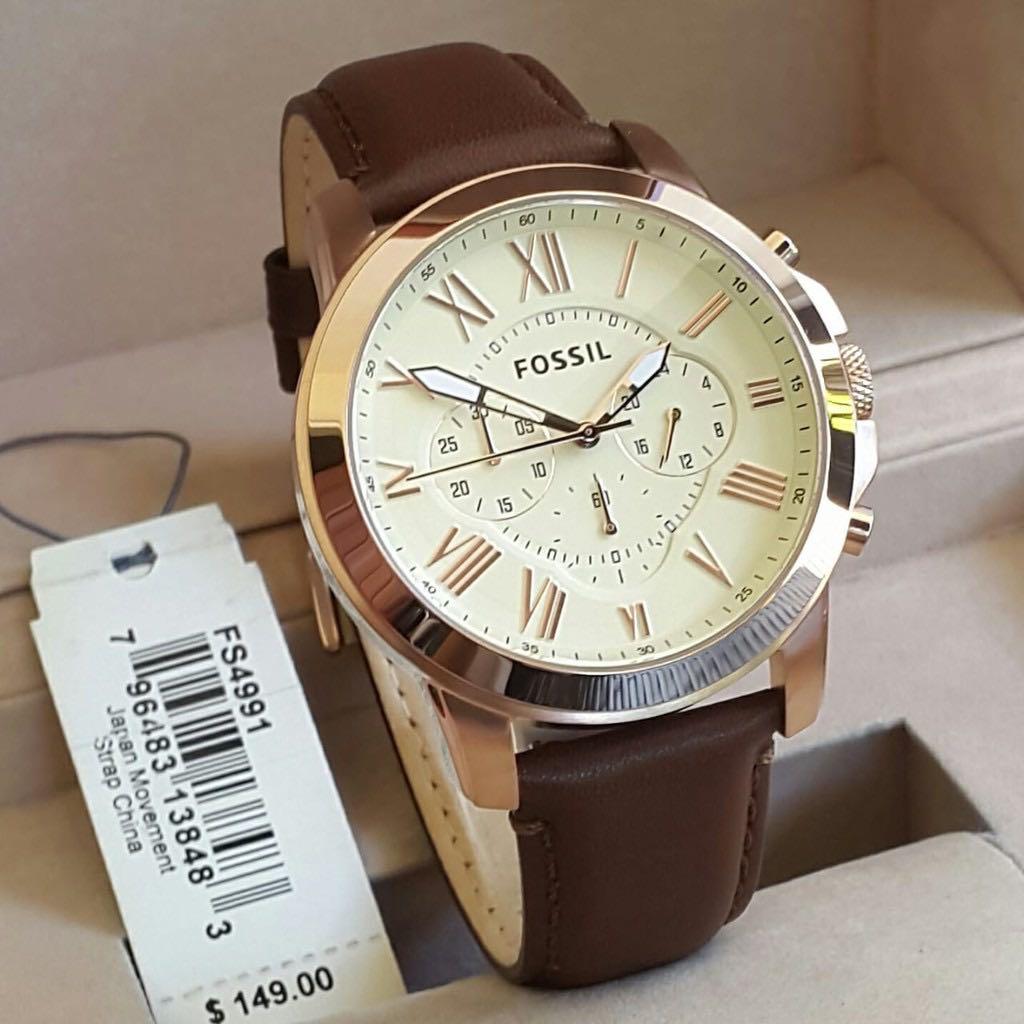 Original 100% Fossil Watch Grant Fs4991 