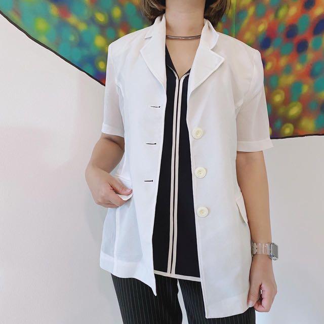 oversized blazer white